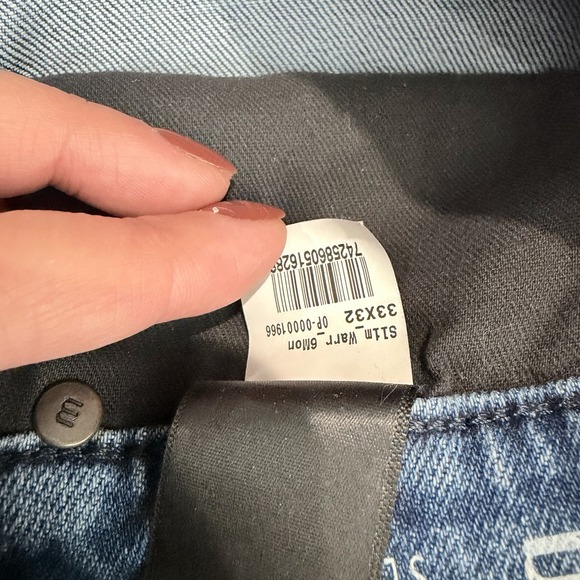 Mott & Bow Men's Slim Fit Jean Blue 33x32 Stretch Casual Preppy Minimalist - Picture 4 of 7